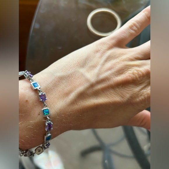Amethyst & Opal bracelet - Picture 2 of 3
